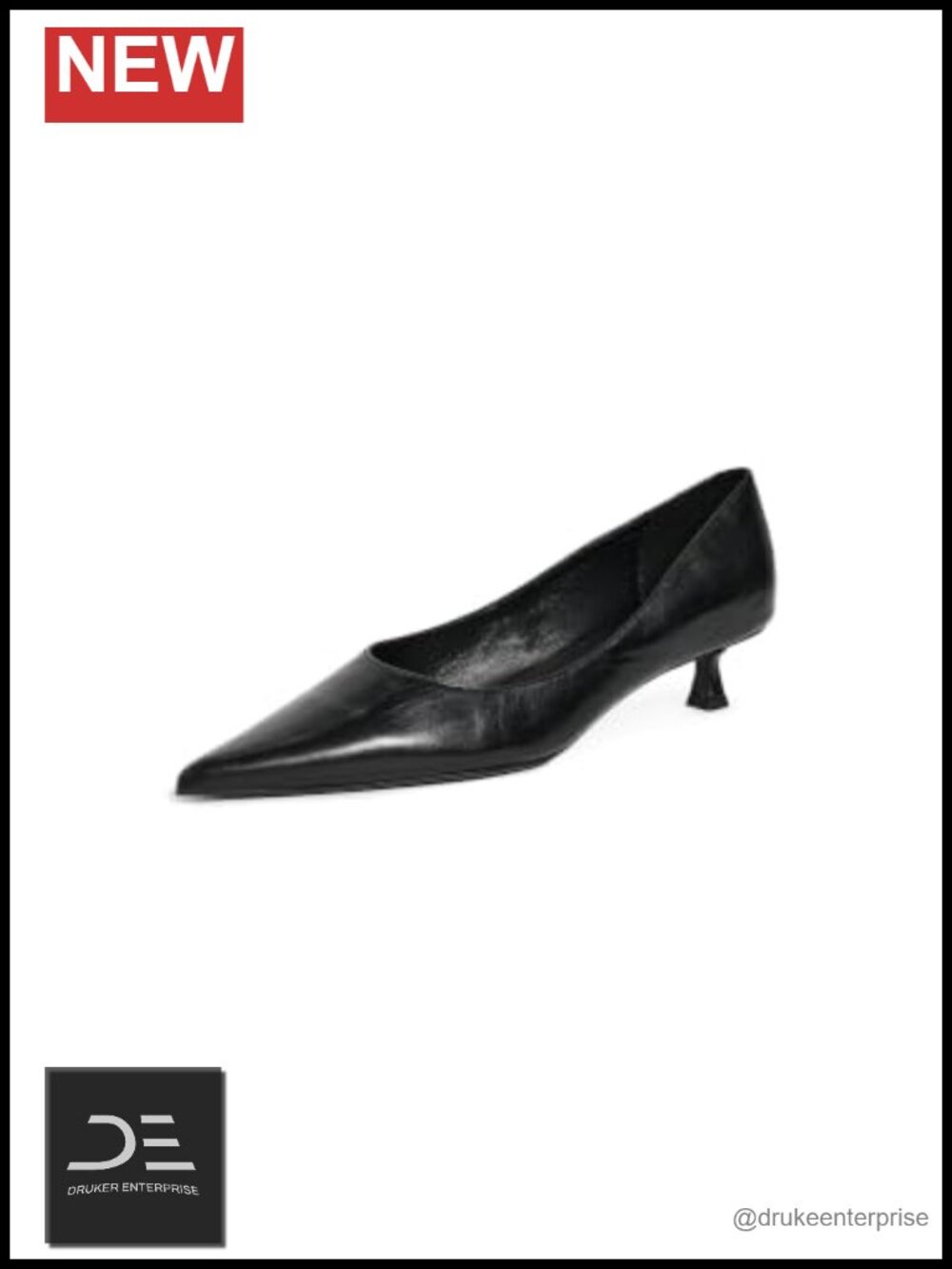 Kitten Heel Pointed Toe Pumps - Lightly Padded Footbed